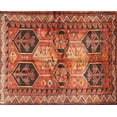 thumbnail image 1 of Ahgly Company Machine Washable Indoor Rectangle Traditional Orange Area Rugs, 2' x 4', 1 of 7