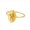 Golden snowdrop, variant on Stainless Steel Simple Wind December Flower Ring