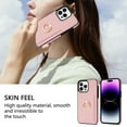 thumbnail image 2 of K-Lion Compatible with iPhone 13 Wallet Case,Luxury PU Leather Shockproof Protective Case Card Holder Slot Ring Holder Kickstand Phone Cover for iPhone 13 ,Pink, 2 of 6