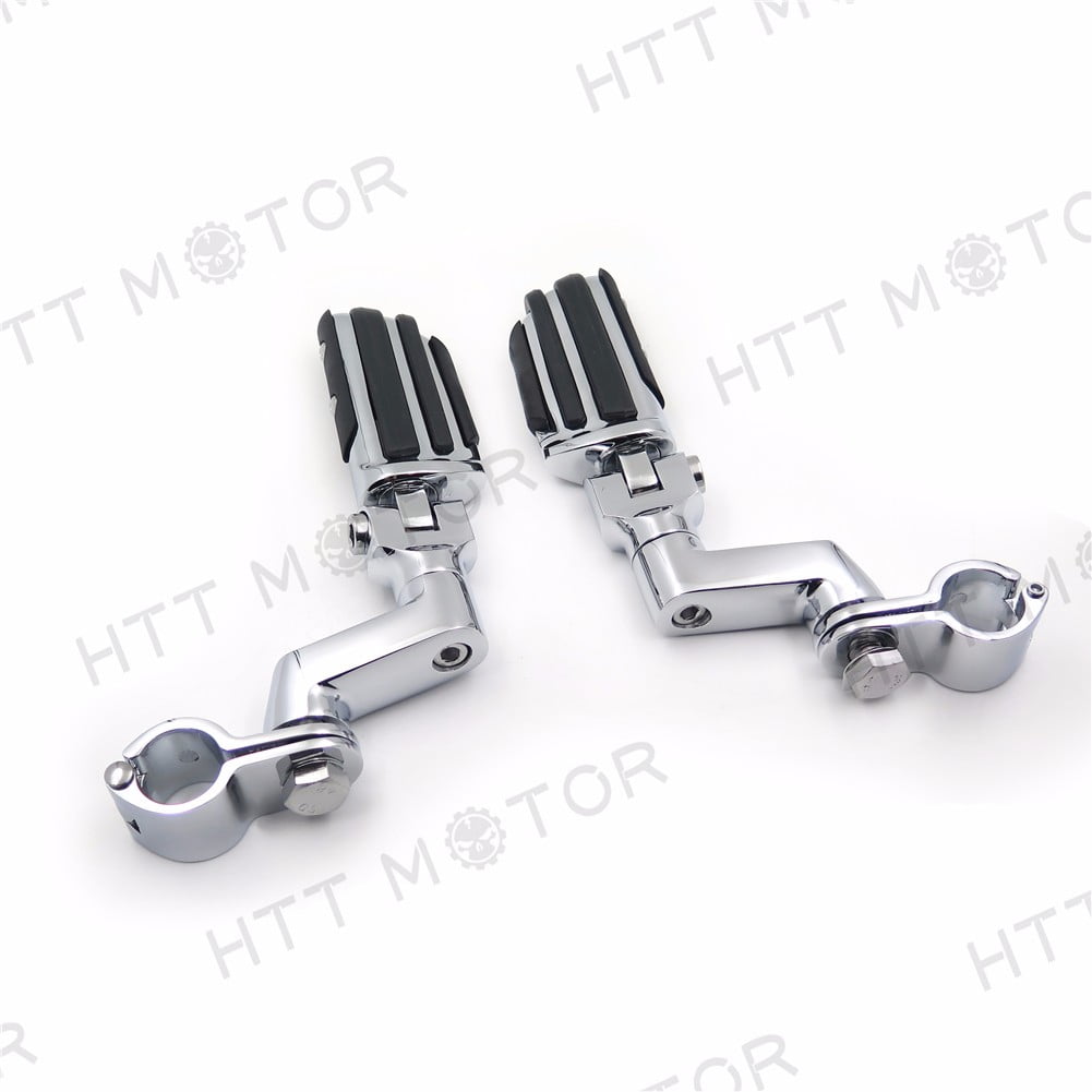 Highway Radical Flame Foot Pegs Clamps 1" For Harley Sportster 883 1340 XL1200