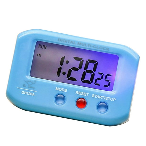 Batteriebetrieben Mini Autouhr Digital LCD Zeit Anzeige Uhr Armaturenbrett  
