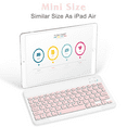 thumbnail image 2 of Ultra-Slim Bluetooth rechargeable Keyboard for Realme X7 Pro and all Bluetooth Enabled iPads, iPhones, Android Tablets, Smartphones, Windows pc - Flamingo Pink, 2 of 5