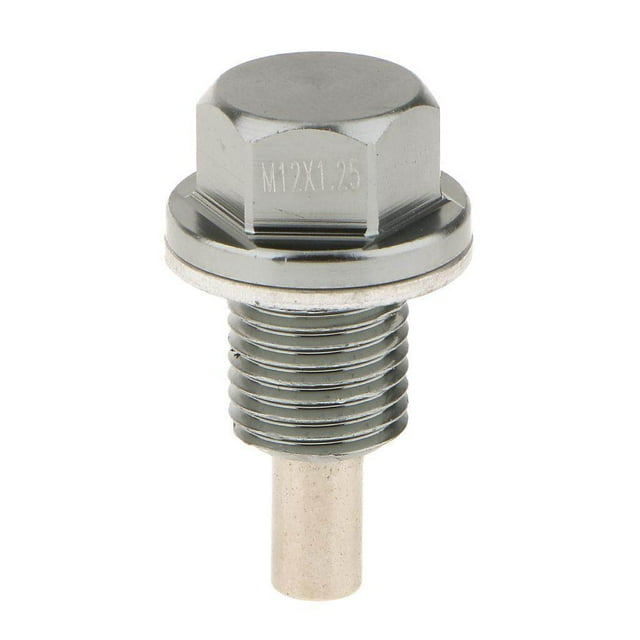 pitrice M12X1.25 Anodized Magnetic Engine Oil Pan Drain Bolt Plug for Gray