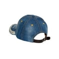 thumbnail image 3 of Top Headwear Studded Hope Pink Ribbon Distressed Baseball Cap - Denim, 3 of 4