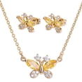 thumbnail image 1 of Set de Joyería para Mujer LuckyLy, Collar y Aretes de Mariposa con Cristal y Zirconias, Modelo Gina dorado UNITALLA, 1 of 8