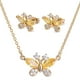 thumbnail image 1 of Set de Joyería para Mujer LuckyLy, Collar y Aretes de Mariposa con Cristal y Zirconias, Modelo Gina dorado UNITALLA, 1 of 8