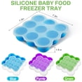 thumbnail image 2 of Paquete de 4 contenedores de almacenamiento de alimentos para bebés, bandeja de silicona para congelador de alimentos para bebés de 9 tazas con tapa, bandeja de almacenamiento reutilizable a, 2 of 5