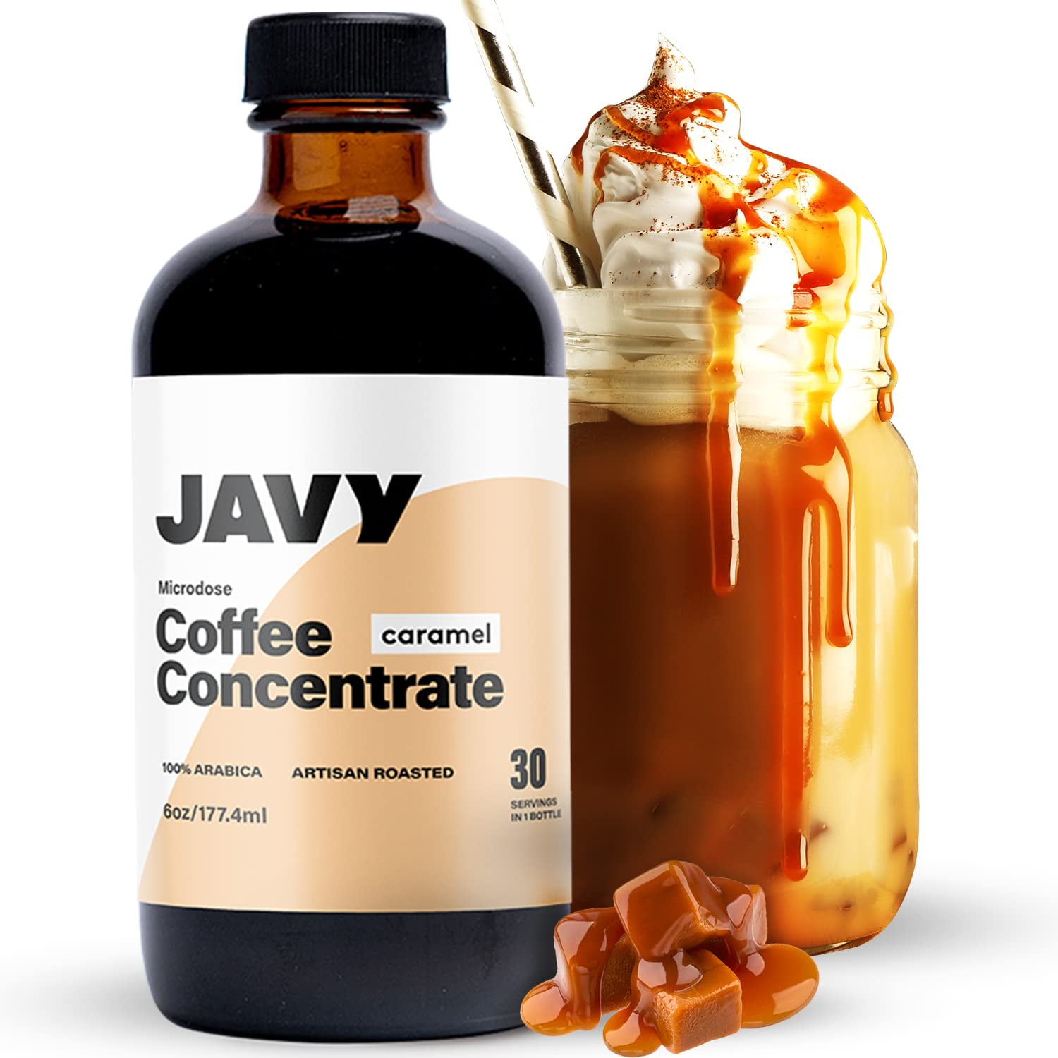 Javy Coffee Cold Brew Caramel Liquid Concentrate, Iced Coffee & Cold