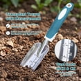 thumbnail image 3 of Set of 4 Garden Tool, ZUEXT Heavy-Duty Aluminum Gardening Hand Tools with Rubber Non-Slip Handle,  Gloves, Garden Hand Tools Starter Kit Landscaping Tools Gift for Mom Women Plant Lover,  Blue, 3 of 7