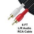 thumbnail image 1 of 6 FT Red/White 2 RCA To 2 RCA Stereo Channel L/R Audio Cable Gold Plated, 1 of 3