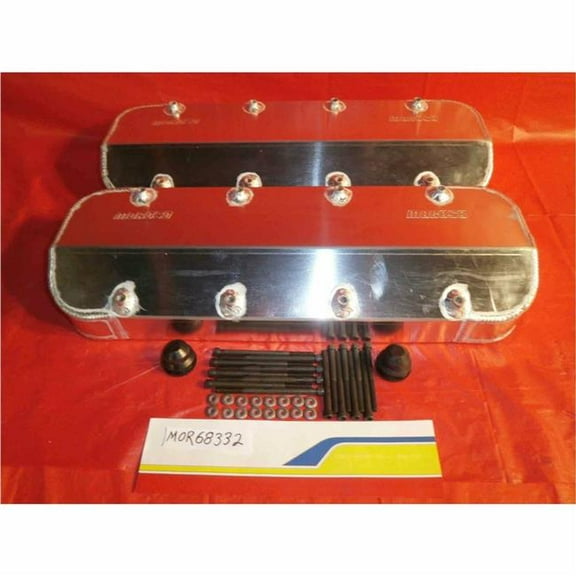 Moroso 68332 SBC Fabricated Aluminum Billet Valve Covers with Rail Oiler