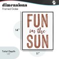 thumbnail image 4 of Stupell Industries Coastal Summer Sentiment Fun In Sun Black Framed Giclee Art, 11 x 14, by Lettered and Lined, 4 of 8