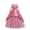 Pink, variant on Bovxnpu Summer Girls Dresses, Flower Girl Lace Long Princess Dresses, Solid Color Long Sleeve Hollow Lace Exquisite Mesh Bow Birthday Party Fashion Show Dress 8 Years