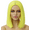 Yellow, variant on RightOn Green Ombre Wig Short Straight Bob Wigs for Women Middle Part Synthetic Cosplay Wigs Daily Party Use