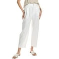 thumbnail image 3 of Bella Dahl womens  Relaxed Pleat Front Linen Trouser, l, White, 3 of 4