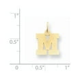 thumbnail image 2 of 14k Yellow Gold Small Block Intial M Charm - .4 Grams - Measures 16.9x11.7mm, 2 of 2