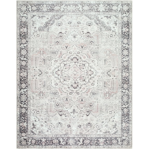 My Texas House Washable Laine Beige 7'6" x 9'5" Washable Area Rug