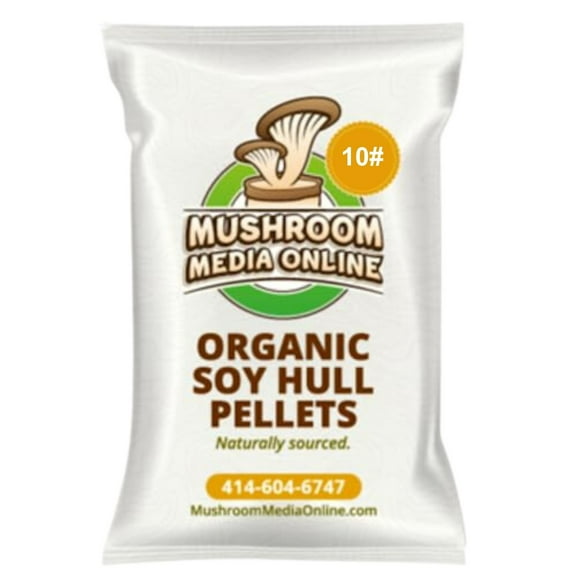 10# MushroomMediaOnline 100% Organic Soy Hull Mushroom Pellets