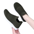 thumbnail image 4 of BRGZLK Womens Athletic Shoes Summer Trendy Solid Color Slip On Tennis Workout Sneakers Mesh Breathable Lightweight Casual Slip On Shoes for Running Walking Green 6, 4 of 9