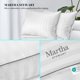 thumbnail image 4 of Martha Stewart Hotel Collection - Almohada de 500 hilos, diseño de rayas damasco, plumas bordadas, suave, hipoalergénica, 100% algodón, tamaño king, juego de 2, 4 of 4