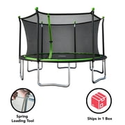 Sportspower BouncePro 14ft Trampoline Meets ASTM Safety Standards, Heavy-Duty Rust-Resistant Steel Frame, UV-Resistant Jump Mat & Safety Net