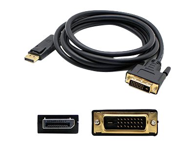 AddOn 6ft DisplayPort Male to DVI-D Male Black Adapter Cable (Requires DP++)