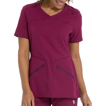

Scrubstar Women s Active Stretch Rib-Knit Side Panel V-Neck Scrub Top WD845