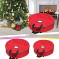 thumbnail image 1 of Xihbxyly Bolsa para Guardar Coronas, Tela Oxford, Cierre de Cremallera Resistente, Ventana Transparente para Una Fácil Visualización, Ahorra Espacio, Ideal para Organizar Decoraciones Navideñas, Colo, 1 of 7