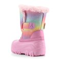 thumbnail image 6 of Kushyshoo Girls Snow Boots with Faux Fur Lining Pink Rainbow Warm Winter Shoes for Kids Size 13, 6 of 8
