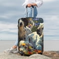 thumbnail image 5 of Cauagu Sunflower Field Spotted Dog Print Travel Luggage Cover,Travel Dust-proof Suitcase Cover Softside Suitcase Protector for 18-32inch,Not Included Suitcase, 5 of 8