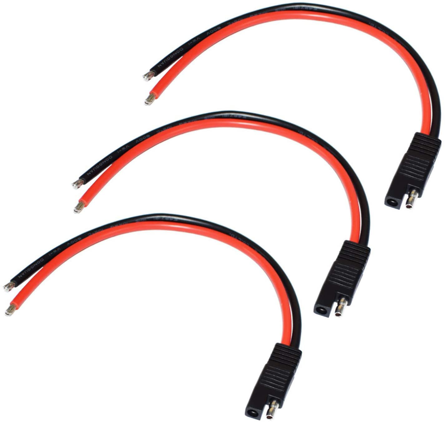 SAE Quick Connector Disconnect Plug SAE Automotive Extension Cable 3Pack Solar Panel SAE Plug- 30cm/1ft LIXINTIAN 14AWG SAE Connector Extension Cable, 