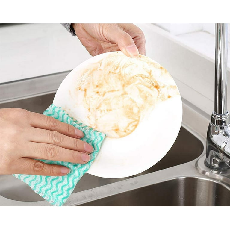 Reusable Disposable Oil free Kitchen Cloth Rolls Dish Towels - Temu