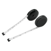 Soimiss Retractable Measure Ruler Tape Measure Black 2Pcs