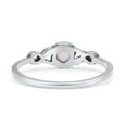 thumbnail image 3 of Infinity Promise Ring Round Ring Lab Created White Opal 925 Sterling Silver Size 7, 3 of 5