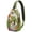 Boho, variant on Boho Summer Beach Sling Backpack with Hawaiian Floral, Jungle Leaves, Palm Leaf Pattern, Vibrant Botanical Tropical Print for Travel