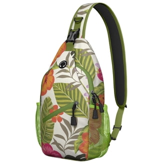Aloha Floral Students Backpack Summer Tropical Leaf Bookbag  display picture 2