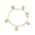 thumbnail image 1 of 14K Gold 9-10mm Golden South Sea Cultured Pearl Dangling Tincup Bracelet, 1 of 6