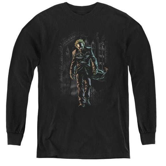 Batman - Joker Leaves Arkham - Youth Long Sleeve Shirt - Large