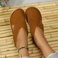 thumbnail image 5 of Viluyesy Women's Flat Sandals, Wide Width Hollow Up Breathable Closed Toe New Style Shallow Casual Shoes Brown 9.5, 5 of 8