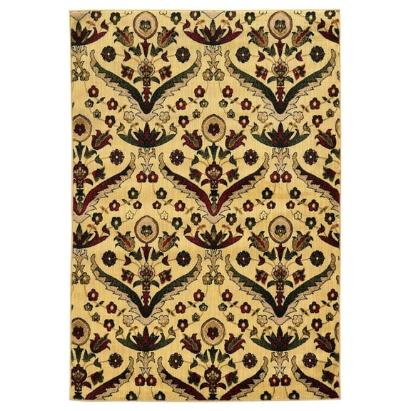 Elegance Chateau Cream Accent Rug 5 x 73" Transitional 100% Easy Care Polypropylene