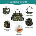 thumbnail image 3 of FORMRS Insulated Lunch Bag Unisex Large Capacity with Shoulder Strap, Orange Flowers, 3 of 6