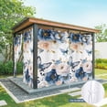 thumbnail image 6 of Outdoor Curtains for Patio Waterproof, Vintage Blue Floral Outdoor Privacy Panels Grommet, Farmhouse Watercolor Flower Butterflies Blackout Outside Curtains for Porch/Cabana 54"x95", 2 Panels, 6 of 8