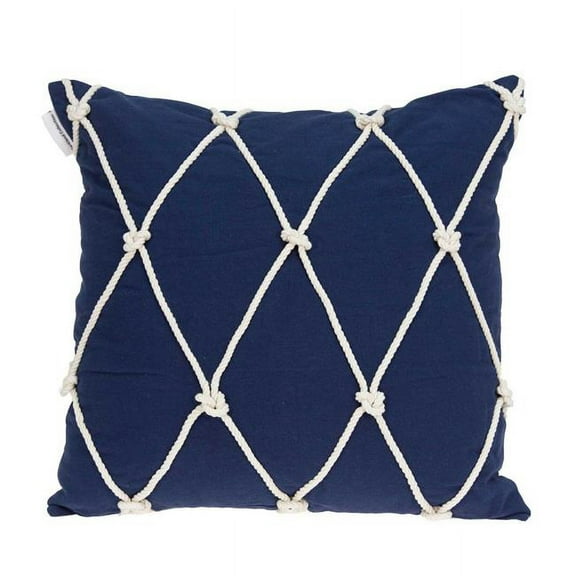 HomeRoots 334143 20 x 7 x 20 in. Nautical Blue Pillow Cover with Poly Insert