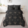 thumbnail image 3 of Feelyou Tribal Sheep Skull Twin Bedding Sets 7-Piece for Teen, Hippie Aztec Abstract Bedding Comforter Set, Cowgirl Cowboy Reversible Sheet Sets, Luxury Bedroom Decor, 3 of 8