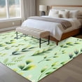 thumbnail image 5 of Green Leaves Area Rugs Collection 6'x9', Summer Botanical Farmhouse Leaf Non Slip Indoor Rectangle Throw Runner Rug Floor Mat Carpet for Living Room Dining Table Bedroom Nursery, 5 of 9