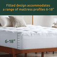 thumbnail image 4 of Rest Haven 2-in-1 Dual 4" Down Alternative Plush and Gel Memory Foam Mattress Topper, Twin-XL, 4 of 8