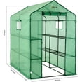 thumbnail image 6 of Machrus Ogrow Deluxe Walk-In Greenhouse with 2 Tiers and 8 Shelves - Green Cover, 6 of 6