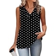 thumbnail image 6 of Ashirexll Sleeveless Tops for Women, Fashion Polka Dots V-Neck Sleeveless Blouses Printed Summer Tops, 6 of 6