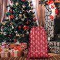 thumbnail image 4 of Christmas Sack – 28" X 20" Canvas Gift Bag with Drawstring, Full Print Polyester Santa Sack, Durable Reusable Xmas Gift Bag for Holiday, Party & Storage, 4 of 5