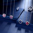 thumbnail image 6 of Beautlace July Birthstone Necklaces Silver Plated Round Shape Pendant Red Birthstone Necklace Jewelry Birthday Gifts for Men and Women, 6 of 7